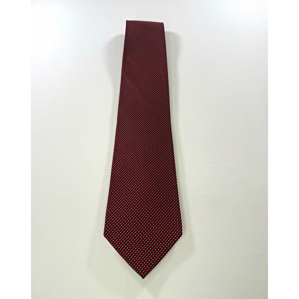 Brooks Brothers 346 Silk Geometric Woven Tie Red Blue White Mens One Size - Picture 2 of 6